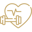 dumbbell heart icon 